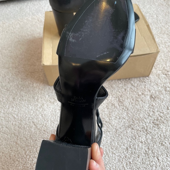 Zara black heels nwt size 9 - Picture 5 of 6